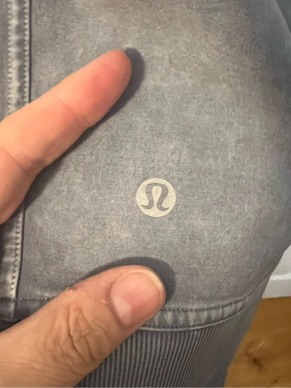 #388 Lululemon Wunder Under Crop 23” Ribbed Washed Moon Blue Size 12 EUC